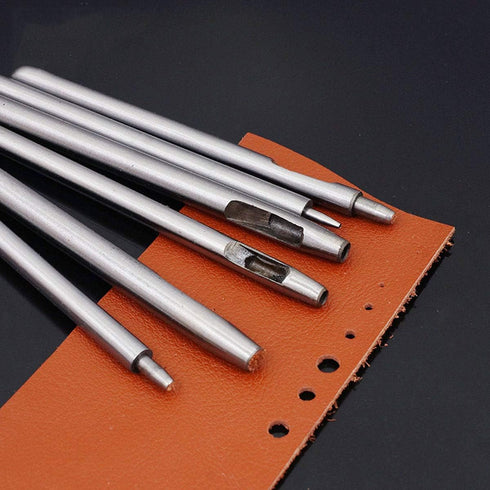 10Pcs Leather Hole Punch Cutter 0.5mm-5mm Leather Working Tools for Leather Watch Bands Belts Canvas Paper Plastics Round Hollow Hole Punch Cutter...