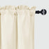 JIUZHEN Valance Curtains for Kitchen Window Valances for Living Room/Basement Window Curtains Bathroom Thermal Insulated Short Rod Pocket Curtain ...