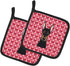Caroline's Treasures BB5315PTHD Doberman Pinscher Pair of Pot Holders Kitchen Heat Resistant Pot Holders Sets Oven Hot Pads for Cooking Baking BBQ...