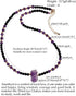 Jewever Raw Amethyst Crystal Choker Necklace for Women Round Black Agate Beads Healing Crystals and Gemstones Chokers Necklaces...