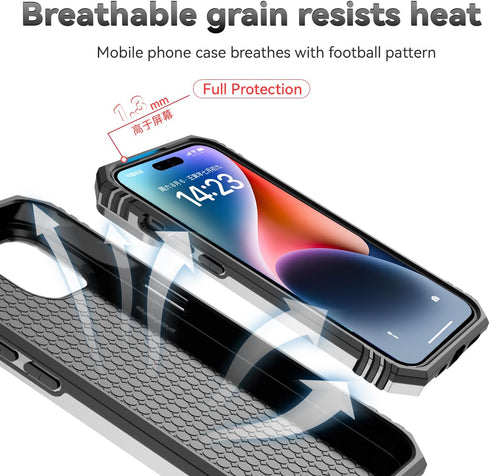 Hitaoyou Compatible with iPhone 15 Pro Max Case, iPhone 15 Pro Max Case with Camera Cover & Kickstand Military Grade Shockproof with Magnetic Car ...