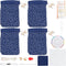 FREEBLOSS 4 Set Sashiko Drawstring Bag Kit Sashiko Embroidery Kit for Beginners Full Embroidery Kit includes Sashiko Thread, Needles, Fabric, Thim...
