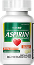 HealthA2Z® Aspirin 81 mg | Low Strength | Enteric Coated | Pain Relief | Reduces Minor Aches Muscle Pain & Cramps | Fever Reducer | Reduces Headac...