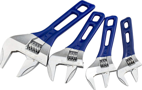 Wide Opening Stubby Adjustable Wrench Spanner with Short Handle 4 inch Chrome Vanadium Steel Forged...