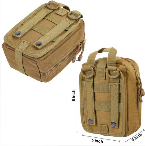 Gogoku First Aid Pouch 1000D Nylon Tactical Molle Tear Away Medical Pouch Empty Utility Pouch for Outdoor Activities Medical Supplies Camping Hiki...