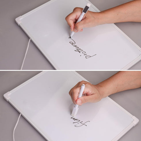 Double Sided White Board Dry Erase 11" x 14", White Boards for Walls, Mini Hanging Whiteboard for Home School Office...