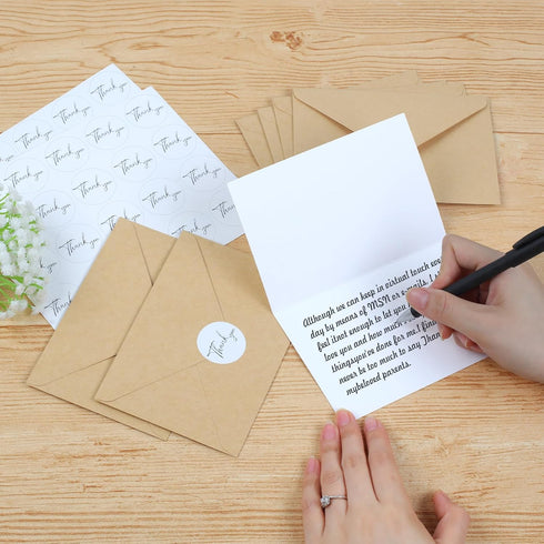 Joyberg Thank You Cards With Envelopes 34 pack, 4x6 Inch White Thank You Envelopes are Suitable for Weddings, Graduations, Funerals and Other Occa...