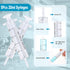 5pcs 20ml/cc Plastic Syringes with Caps for Industry Lab Pet Feeding...