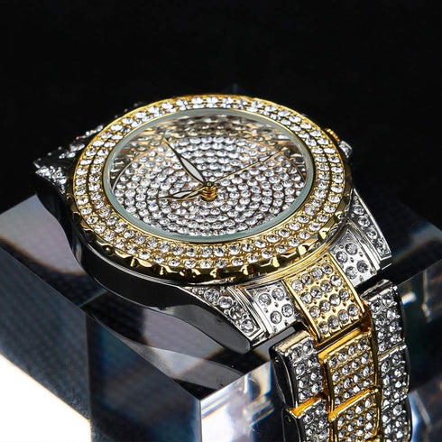 Smalody Round Luxury Women Watch Crystal Rhinestone Diamond Watches Stainless Steel Wristwatch Iced Out Watch with Japan Quartz Movement for Women...