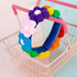 2PCS Dog Cat Collar Rainbow Hairball Flower Velcro Pet Necklace Cute Neck Strap for Pet Costume Supplies...