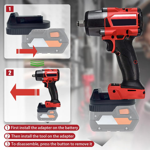 for Ridgid AEG to Milwaukee Battery Adapter, Convert for Ridgid AEG 18V Lithium Batteries to Milwaukee M18 18v Cordless Power Tools Use...