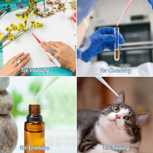 Teenitor 3ML Pipettes Plastic Eye Droppers, 25PCS Plastic Transfer Pipettes for Essential Oils, Dropping Pipettes 3Ml Plastic Dropper Transfer of ...