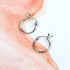 Boma Jewelry Sterling Silver Twist Round Snap Down Hoop Earrings...