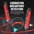 Voltage Tester HS-3201 Red,Non Contact Voltage Tester AC, Multi-Function Electricity Detector Pen 90V-1000V with LED Flashlight Buzzer Alarm Wire ...