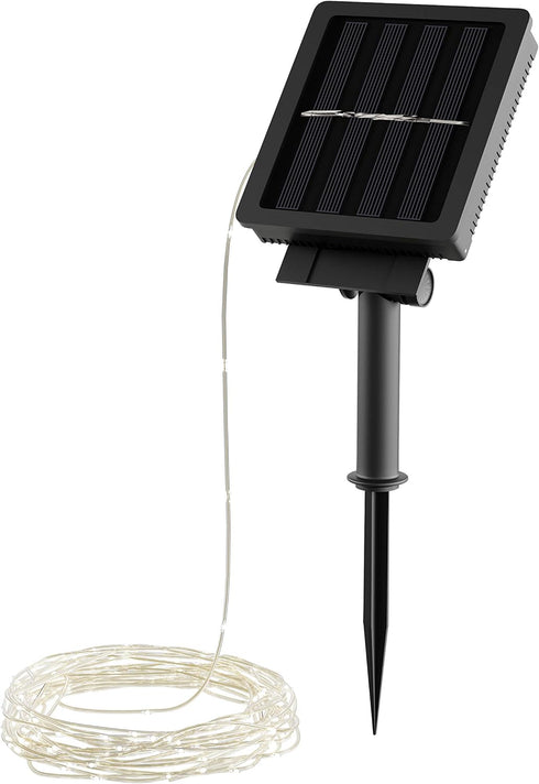 Pure Garden Solar-Powered 100 Fairy Lights, Warm White...