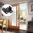 Black Sliding Barn Door Floor Guides Plastic Bypass Door Guide Hardware, 8-Pack...