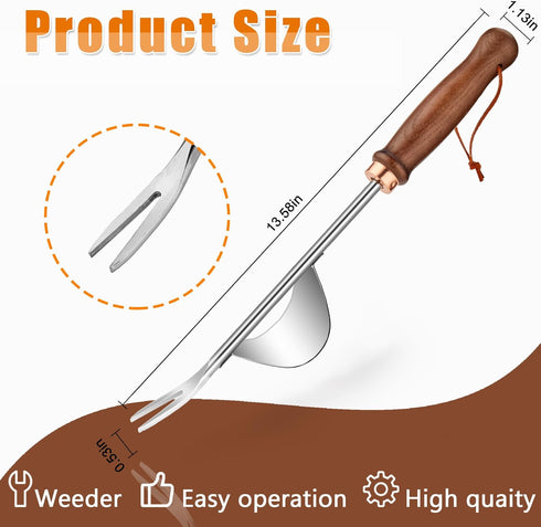 FIAMER Gardening Supplies Outdoor Garden Planting Farmland Lawn Gifts Hand-held Weeding Tools (11.8In0.8In, Yellow)...