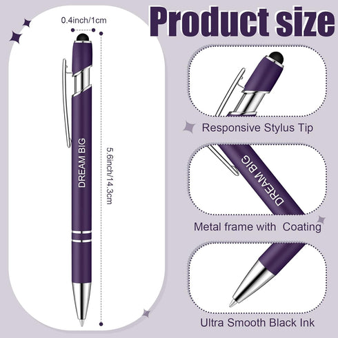Zonon 12 Pieces Inspirational Motivational Pens Fine Point Smooth Writing Pens Fun Quotes Ballpoint Pens School Office Gifts for Corworkers Studen...
