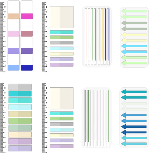 BAYTORY 1400 Sheets Transparent Sticky Index Tabs, Clear Sticky Notes Page Book Markers, Writable and Repositionable File Tabs Flags, Label Sticke...
