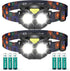 Lsnisni Kids Headlamp 2 Pack,LED Head Lamp with 4 Modes,IPX5 Waterproof Head Lights for Forehead,Head Flashlight for Adults and Kids Outdoor Campi...