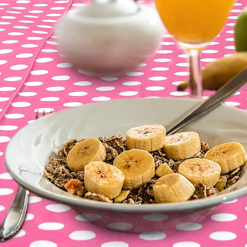 2 Pieces Polka Dot Tablecloth Polka Dot Plastic Tablecloth White Polka Dot Plastic Tablecloth 54 x 108 Inches Polka Dot Table Cover for Party Deco...