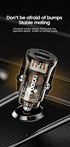 Transparent Car Charger, Smallest 4.8A USB-C + USB-A Fast Car Charger Adapter Flush Fit Compatible with iPhone 14 Pro Max/13/12/11/8/7/x/6s, iPad ...