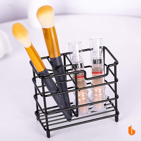 Urbanstrive 304 Stainless Steel Bathroom Toothbrush Holder Toothpaste Holder Stand Bathroom Accessories Organizer (Silver, Small)...