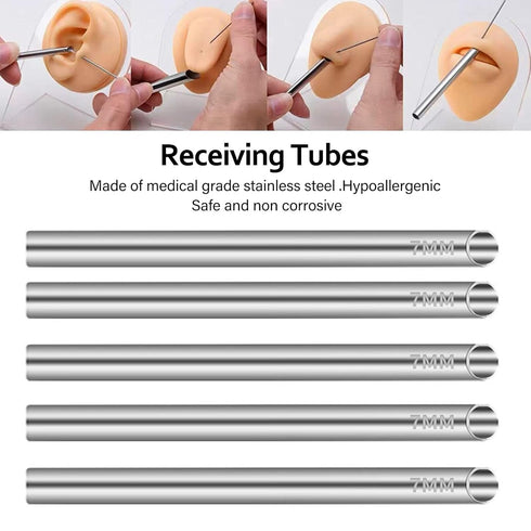 Holding Piercing Tool, Independent Packaging Receiving Tubes Accessory Disposable for Lip (7mm)...