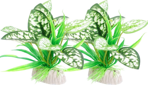 2PCS Aquarium Plastic Plants Betta Fish Tank Decorations, Aquarium Silk Plant Aquatic Decor...