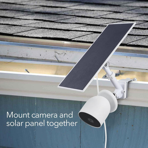 Wasserstein Gutter Mount for Google Nest Cam (Battery) & Solar Panel (Camera & Solar Panel NOT Included)...