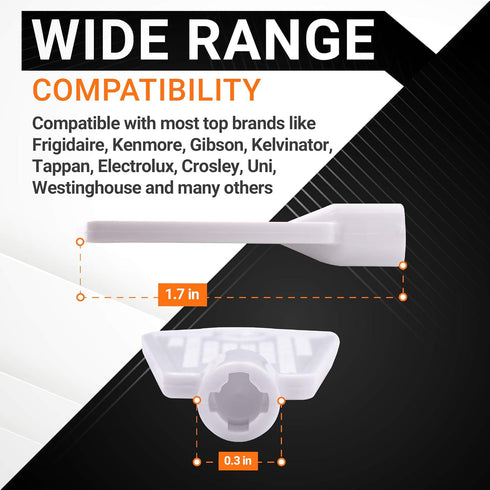 BlueStars 297147700 Ultra Durable Freezer Door Key Replacement Part Compatible with Frigidaire Kenmore Electrolux Freezers - Replaces AP4301346 PS...