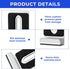 8 Sets of Metal Mirror Hanging Kit, Wall Mounting Mirror Clips for 1/4 Inch Mirror with Screw Rubber Pad, Heavy Mirror Mounting Hardware for Billb...
