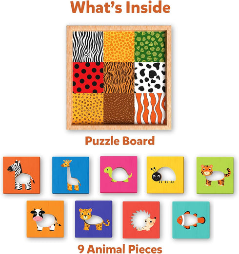 Skillmatics Animal Pattern Puzzle Set - Educational Wooden Toy for Toddlers, Matching & Learning Game, Gifts for Boys & Girls Ages 18 Months and u...