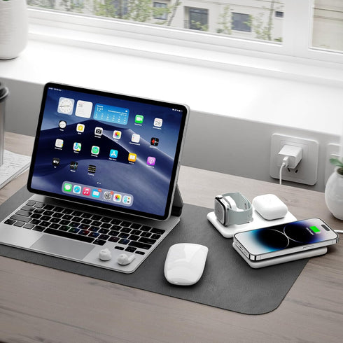 Wireless Charger for iPhone - 3 in 1 Charging Station for Apple Devices, Travel Magnetic Charger pad for iPhone 15 14 13 12 pro max & AirPods 3/2/...