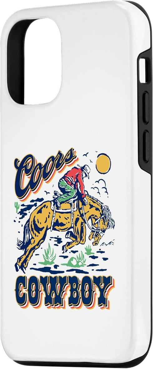 iPhone 13 Vintage Cowhide Riding Coors Cowboys Western Country Case...