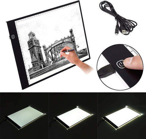 A5 LED Drawing Tablet Thin Art Stencil Drawing Board Light Box tracing Table pad, for 5D Diamond Painting Full Drill Embroidery, Cross Stitch Embr...