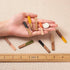 Beadthoven 18pcs/9 Pairs Natural Wood Resin Rectangle Bar Charms Bohemian DIY Earrings Pendants Mixed Colors Vertical Bar Wooden Pieces Pendants f...