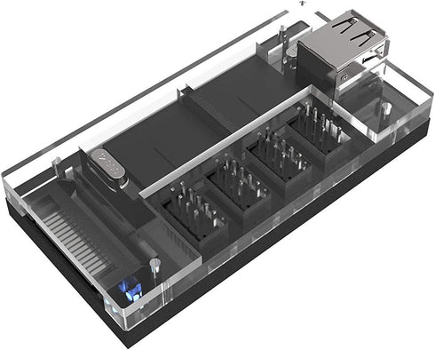 S08-303-IA - Acrylic Internal USB 2.0 Hub with Magnetic Base - 5 USB 2.0 Ports Expansion...