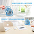 FARADAY USB Desk Fans 5 Inches Portable Table Fans 360° Head Rotation Small Personal Desktop Fan for Home Office, 3 Speeds, Blue...