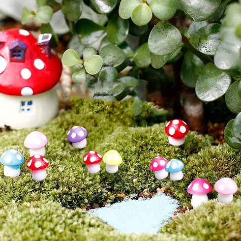 20Pcs Fairy Garden Mushrooms - Mini Mushroom Miniature Figurines for Micro Landscape/Bonsai Craft (Miniature Mushroom? 20Pcs)...