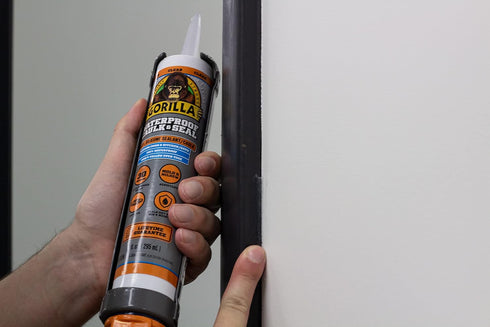 Gorilla Waterproof Caulk & Seal 100% Silicone Sealant; Clear; 10oz Cartridge (Pack of 2)...