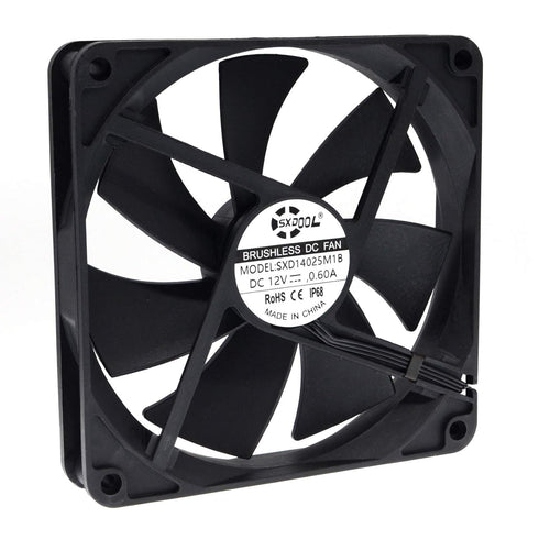 140mm Waterproof Cooling Fan,140X140X25mm Dual Ball Bearing 12V 2900RPM,for Cabinets Computer Case PSU Chassis...