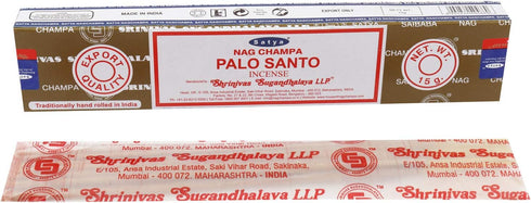 Satya Nag Champa - Palo Santo Incense Sticks | 12 Packs X 15 Grams | Box Of 180 Grams | Export Quality...