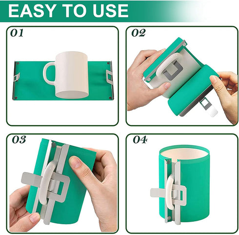 VERSAINSECT icone Sublimation Mug Wrap for Oven, 15 oz and 11 oz Silicone Mug Clamp, Silicone Mug Wrap for Printing Mugs 3D Sublimation Mug Press ...