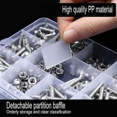 2Pack 18 Grids Craft Organizers and Storage Bead Organizer Tackle Box Organizer with Adjustable Divider, Plastic, Clear...