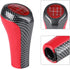 Dweekiy Gear Shift Knob, Red&Carbon Fiber 6 Speed Gear Shift Knob Head for X1 X3 X5 E60 E61 E65 E83 E84 E90 E91 E92...