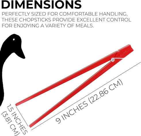 Set of 6 Plastic Chopsticks with Spring-Loaded Clothespin Design – Easy-to-Use Training Chopsticks in Red, Green, and Blue...