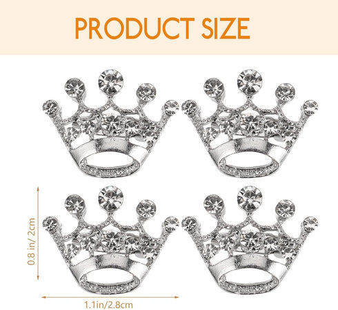 ULTNICE 12pcs Tiara Crown Brooch Pin Wedding Party Pageant Brooch (Silver)...