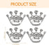ULTNICE 12pcs Tiara Crown Brooch Pin Wedding Party Pageant Brooch (Silver)...