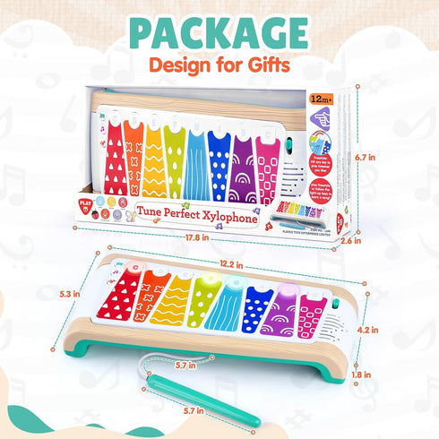 PLAY 2 in 1 Baby & Toddler Toys for Ages 2-4, Baby Piano & Xylophone Musical Toys for Toddlers 1-3, 1 2 3 4 Year Old Baby Boy & Girl Birthday Gift...